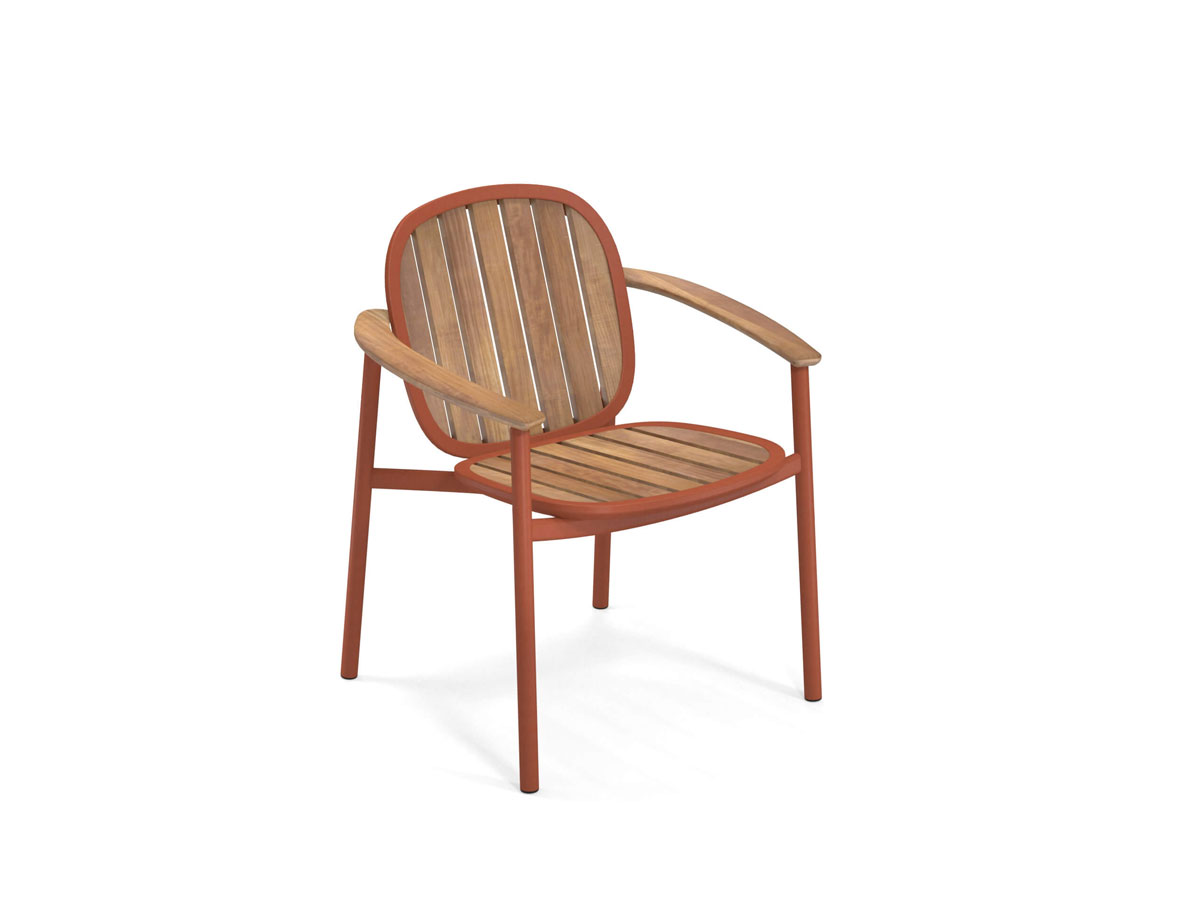 Emu Twins Armchair Alu Teak