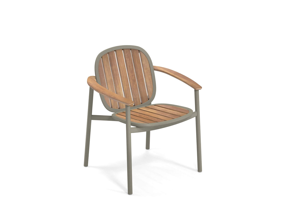 Emu Twins Armchair Alu Teak
