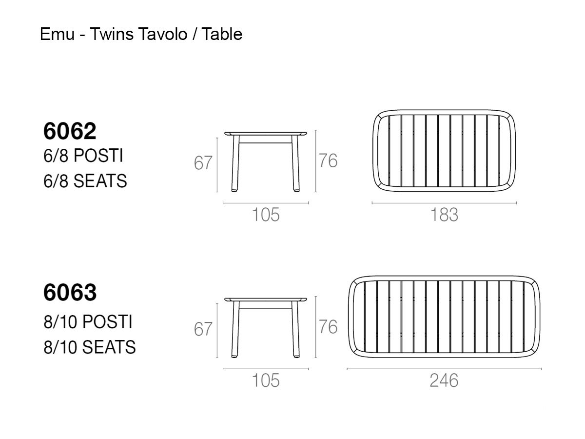 Emu Twins Table
