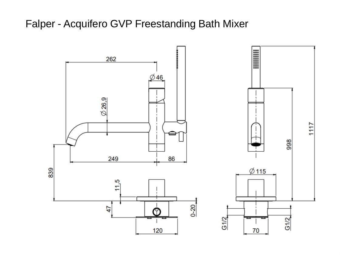 Falper Acquifero Gvp Freestanding Bath Mixer