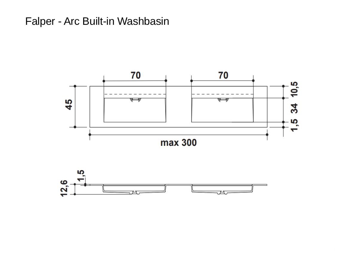 Falper Arc Built In Washbasin