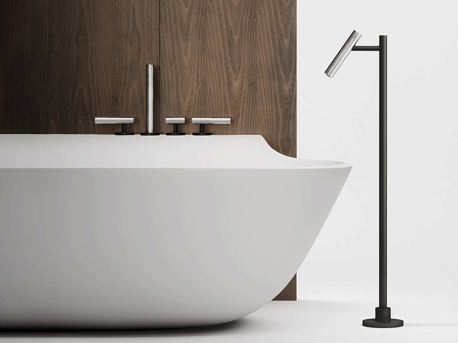 Falper Cilindro Tub Edge Tap Fittings Floor Set