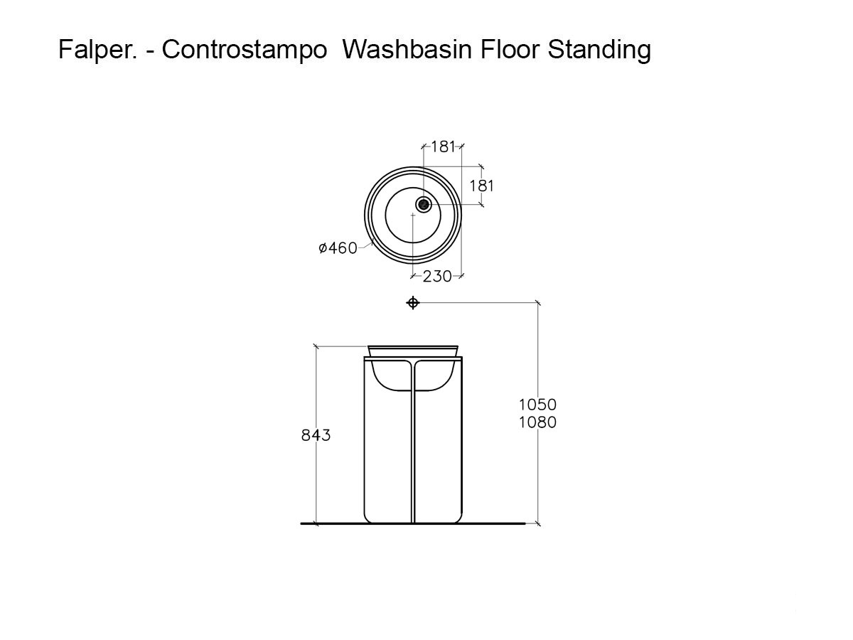 Falper Controstampo Freestanding Washbasin