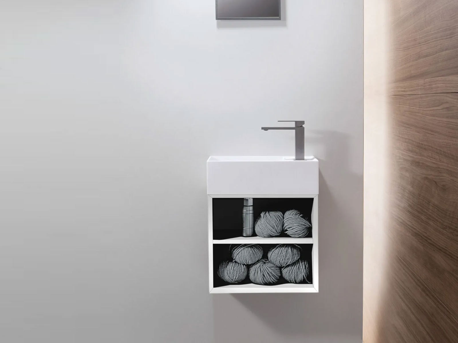 Falper D5k Washbasin Wall Mounted With Cabinet White