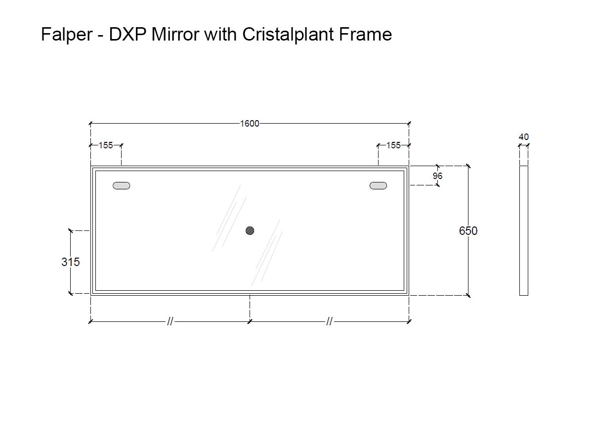 Falper Dxp 160 Mirror With Frame And Led Lighting