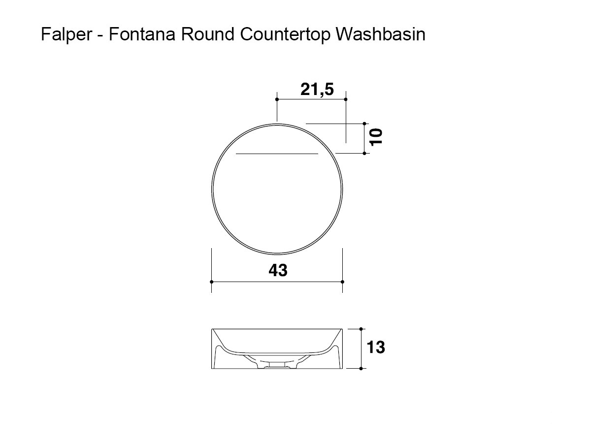 Falper Fontana Round Countertop Washbasin