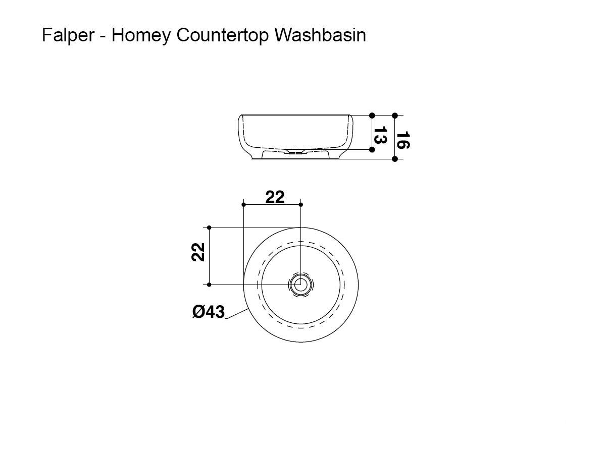 Falper Homey Countertop Washbasin