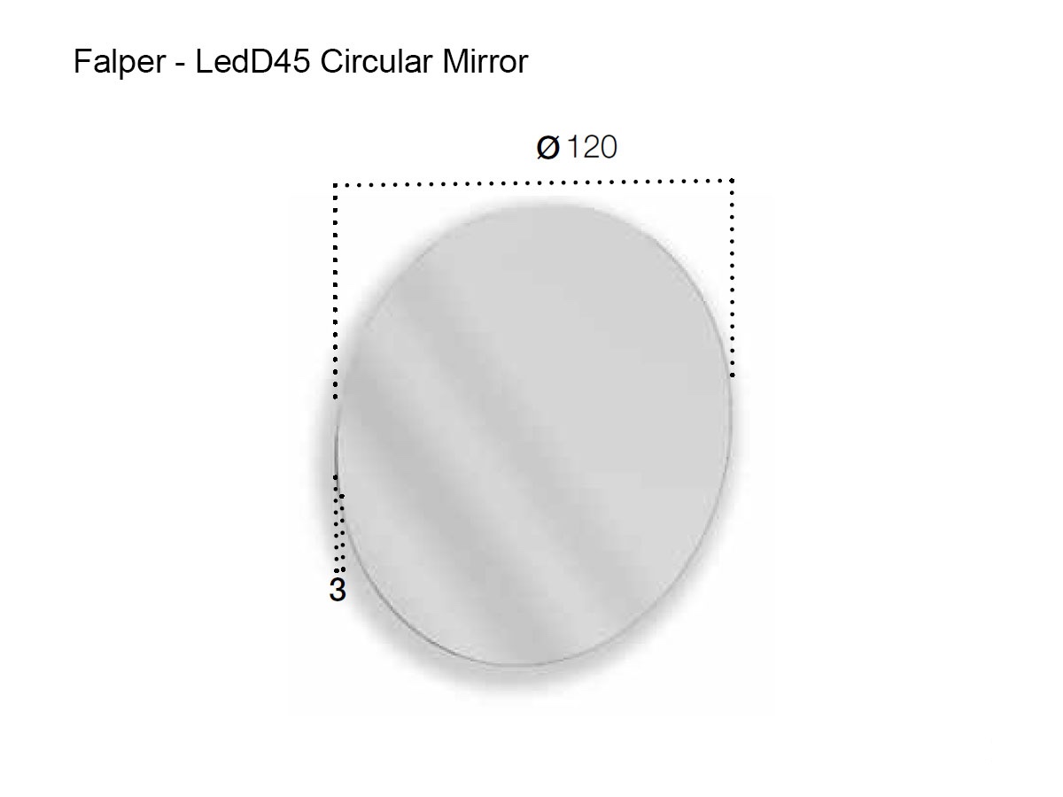 Falper Ledd45 120 Circular Mirror With Lighting