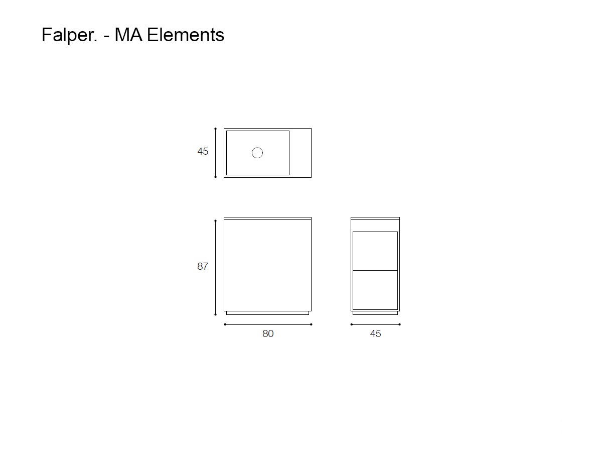 Falper Ma Elements Washstand Cabinet H 87 Cm