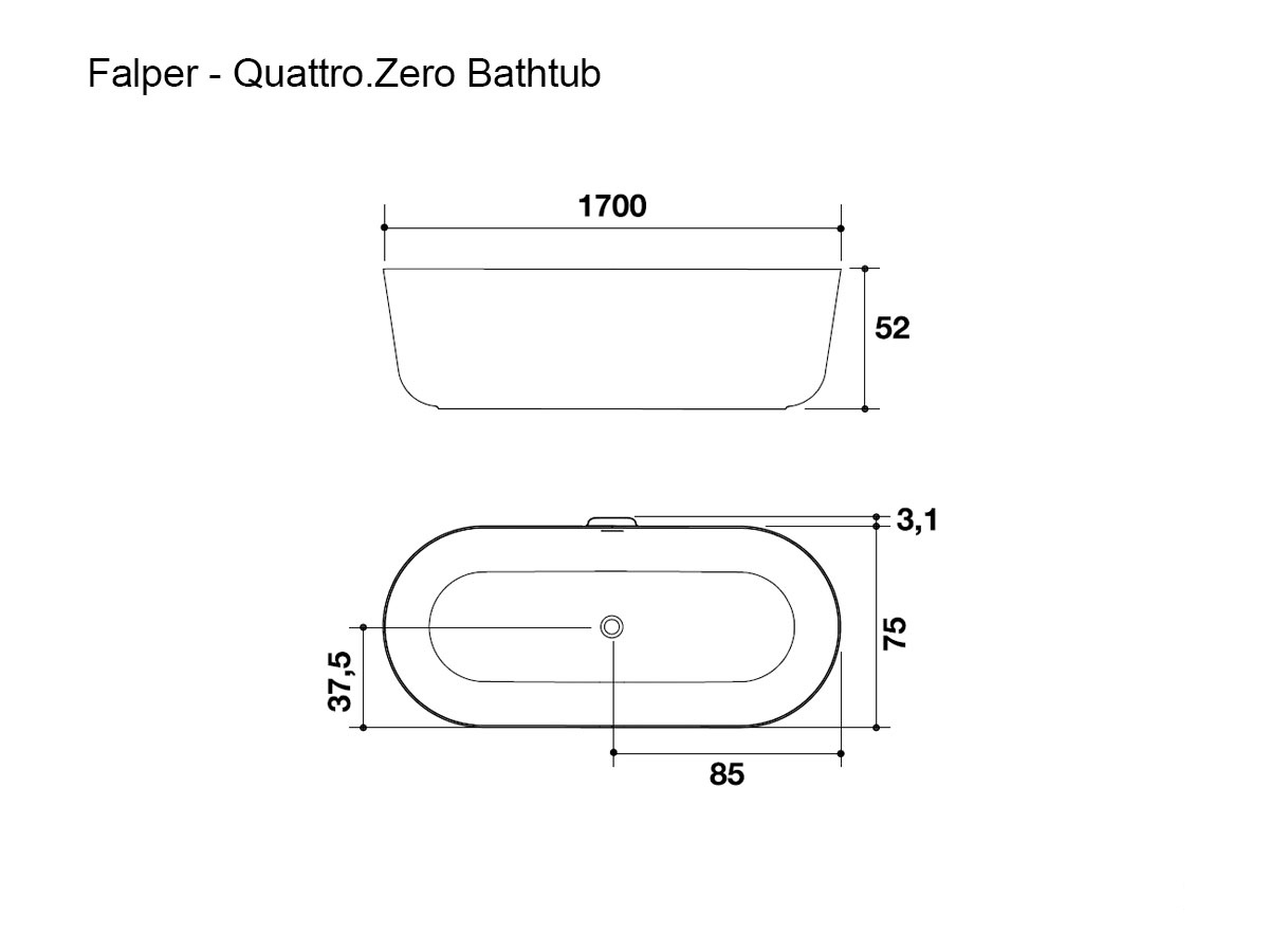 Falper Quattrozero Bathtub