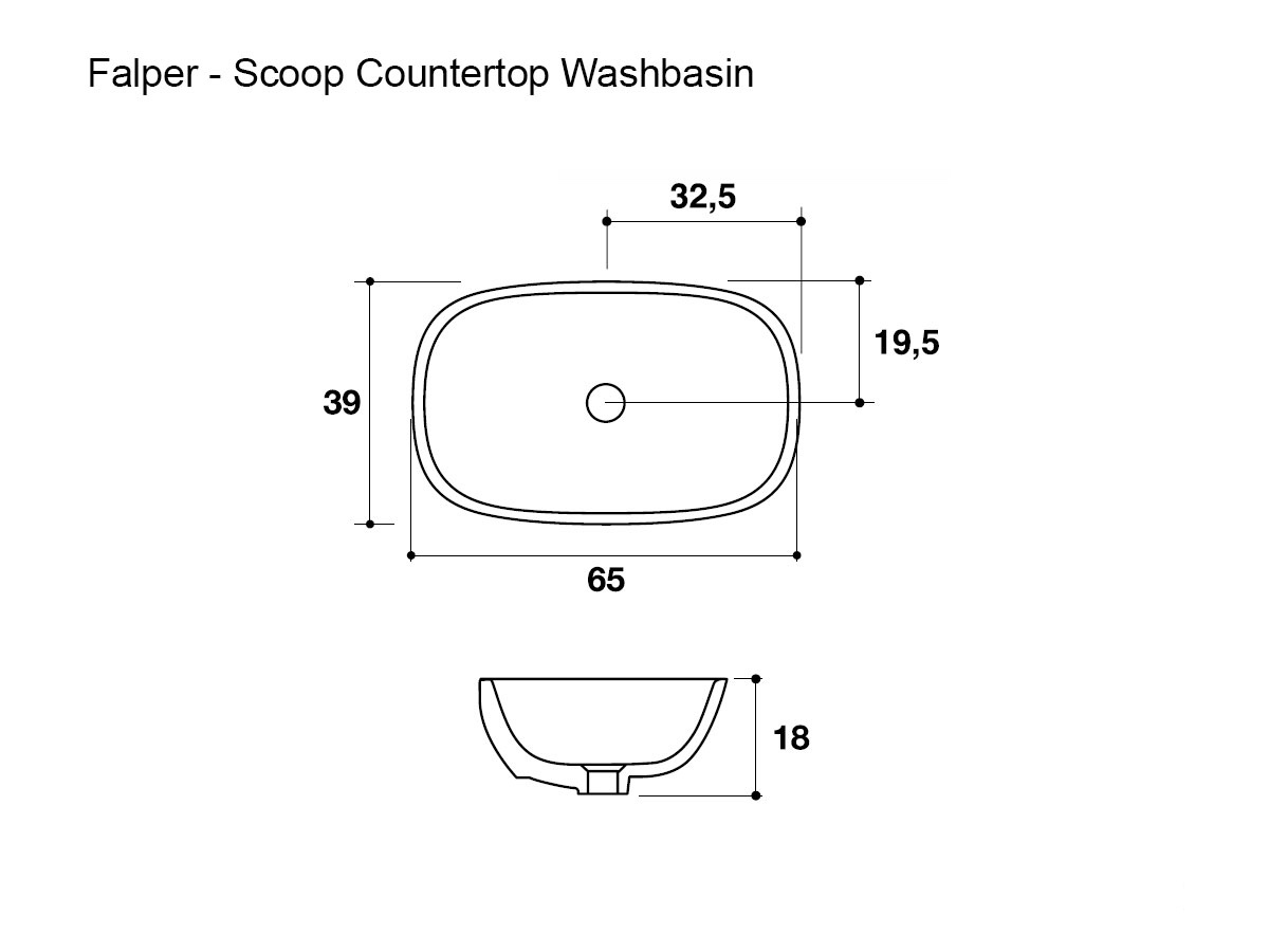 Falper Scoop Countertop Washbasin