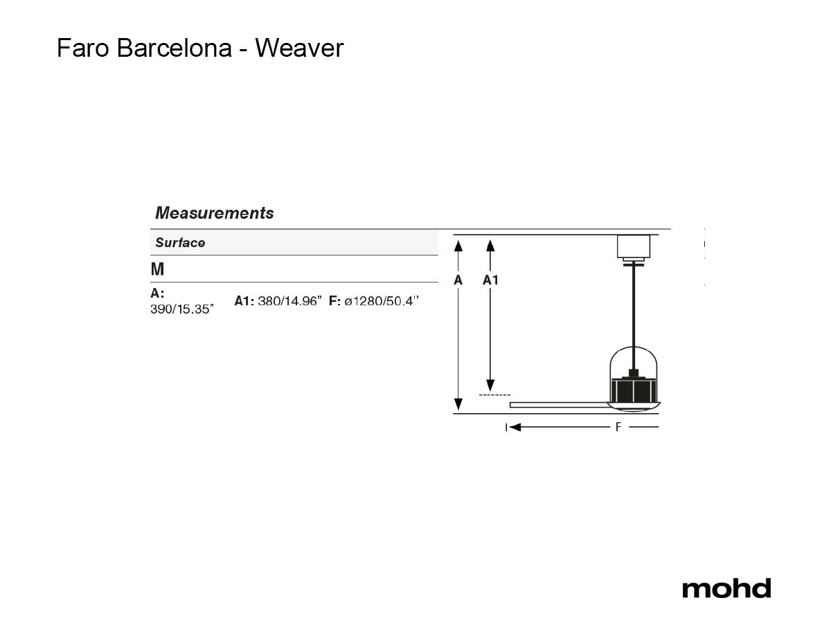 Потолочный вентилятор Faro Barcelona Weaver Ø1280