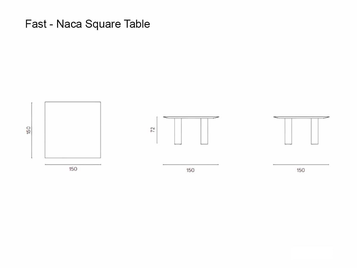 Fast Naca Square Table Outdoor