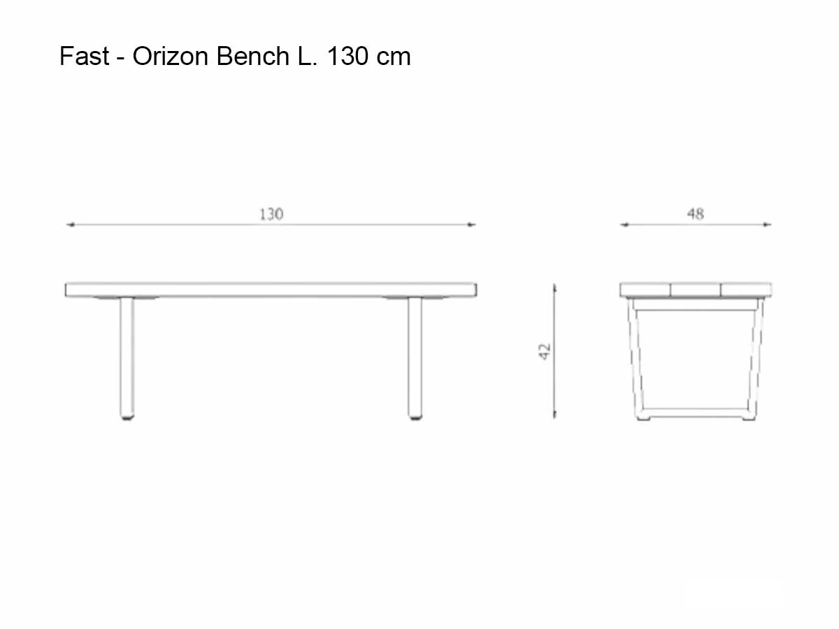 Fast Orizon Bench L 130 Cm Outdoor