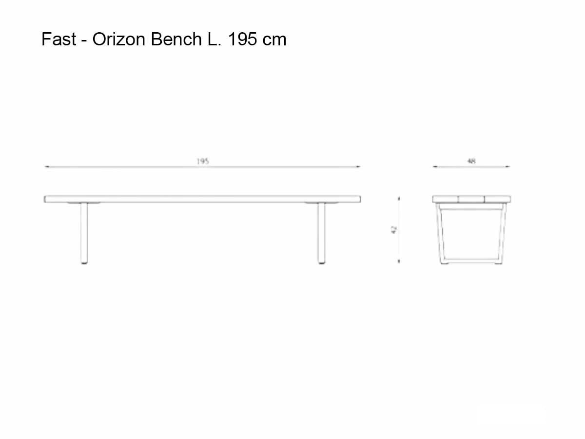 Fast Orizon Bench L 195 Cm Outdoor
