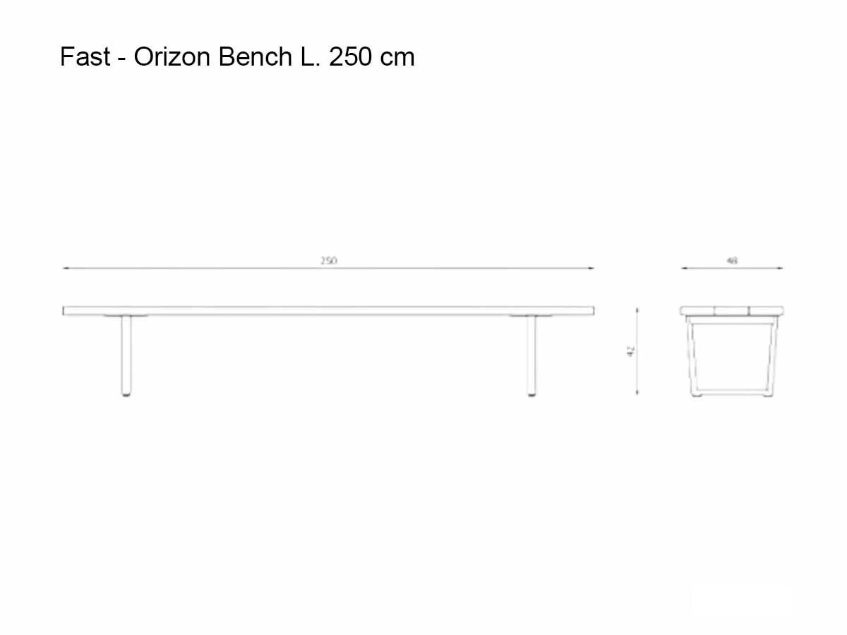 Fast Orizon Bench L 250 Cm Outdoor