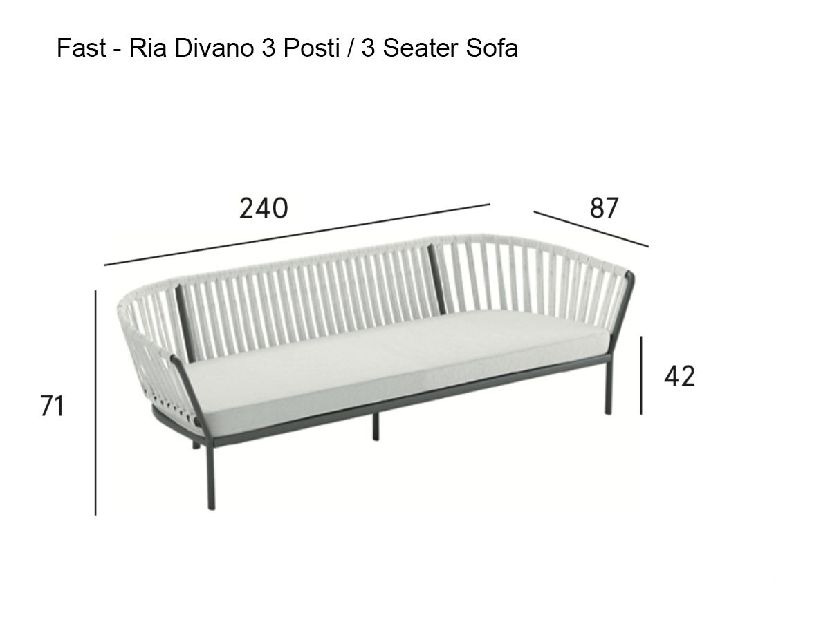Fast Ria 3 Seater Sofa