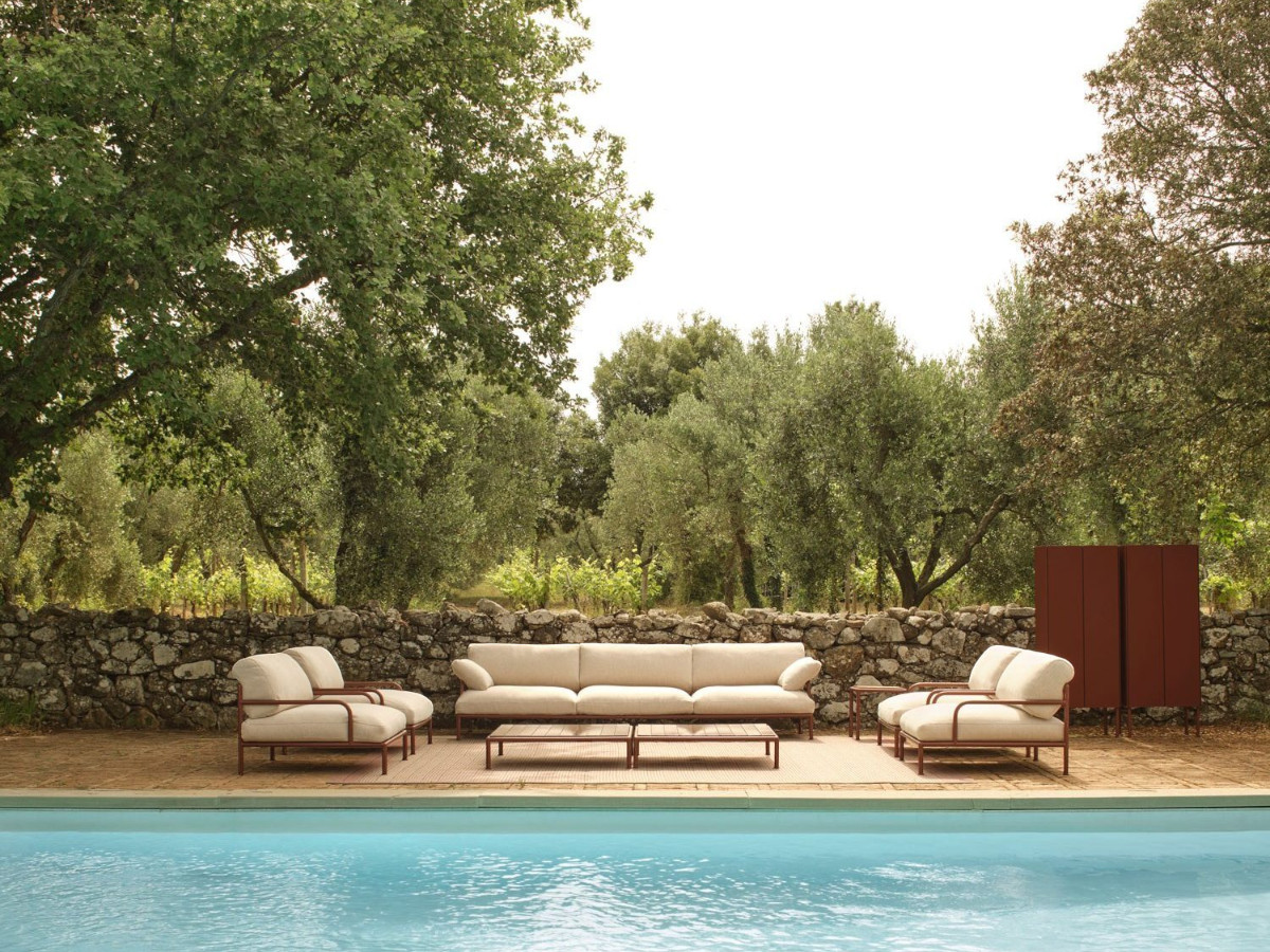 Fast Roe 3 Seater Sofa With Armrests Outdoor