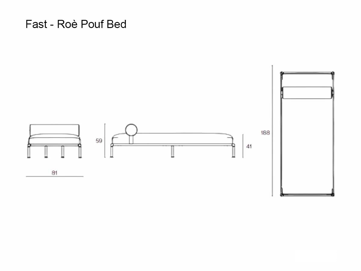 Fast Roe Pouf Bed Outdoor