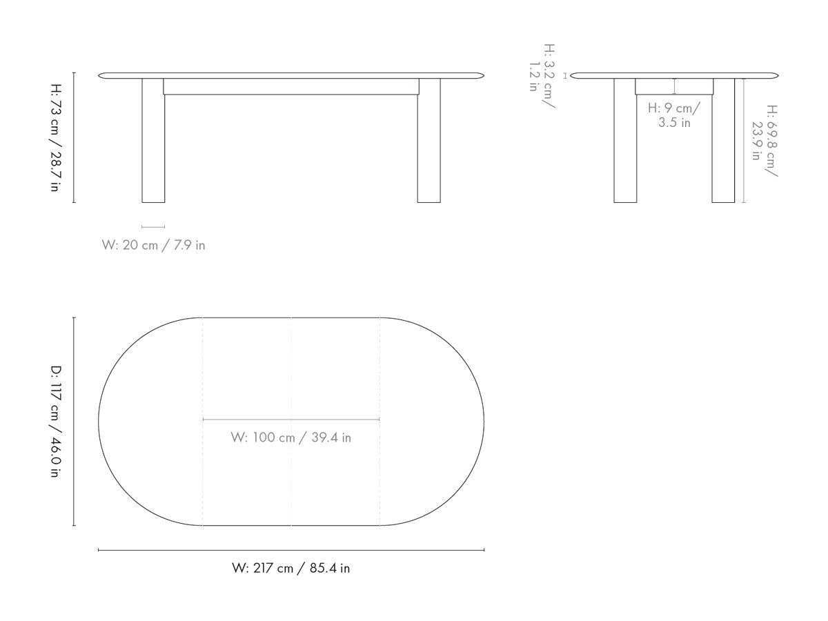 Ferm Living Bevel Extendable Table