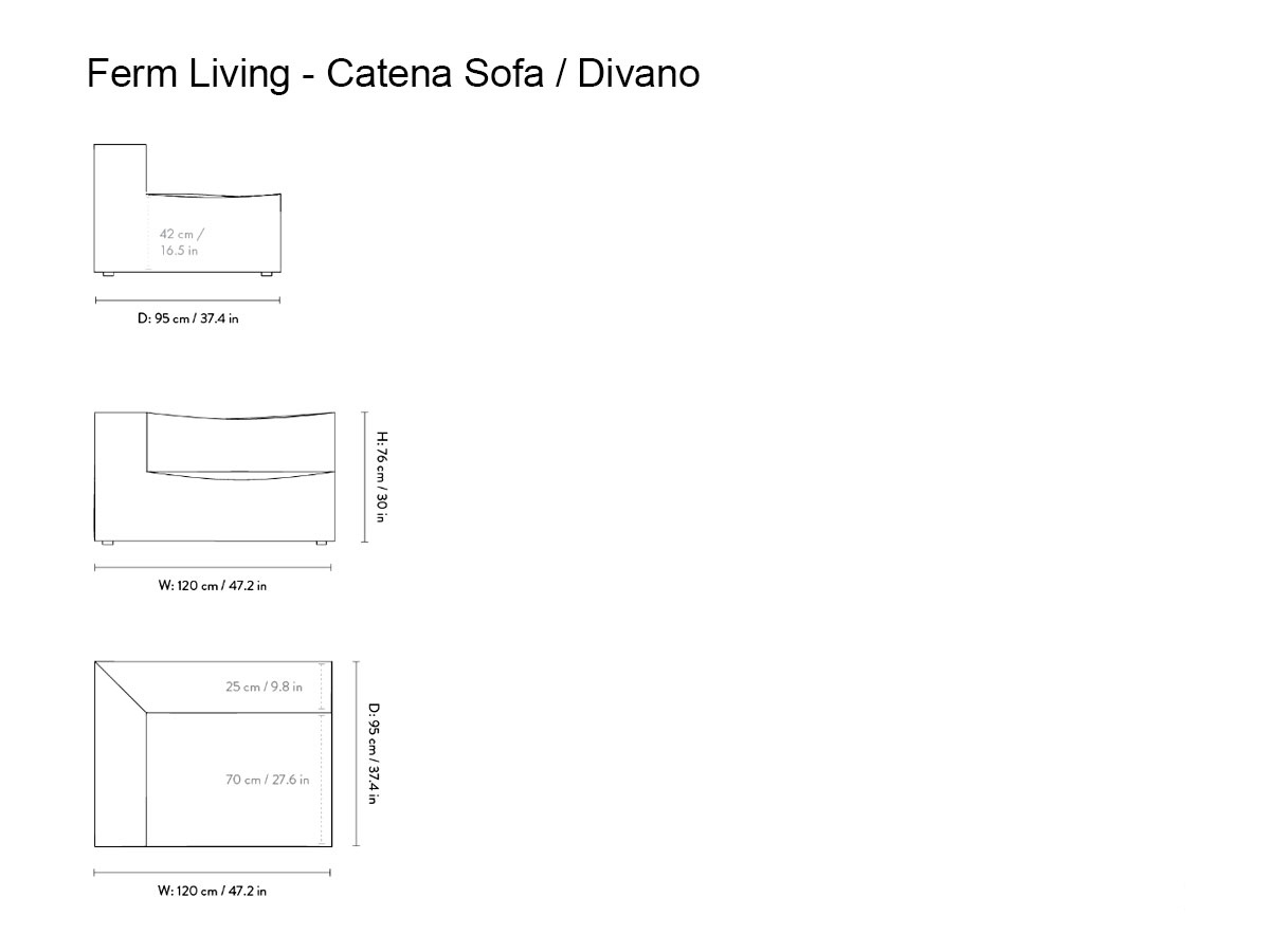 Ferm Living Catena Sofa Armrest Utzon Can Lis