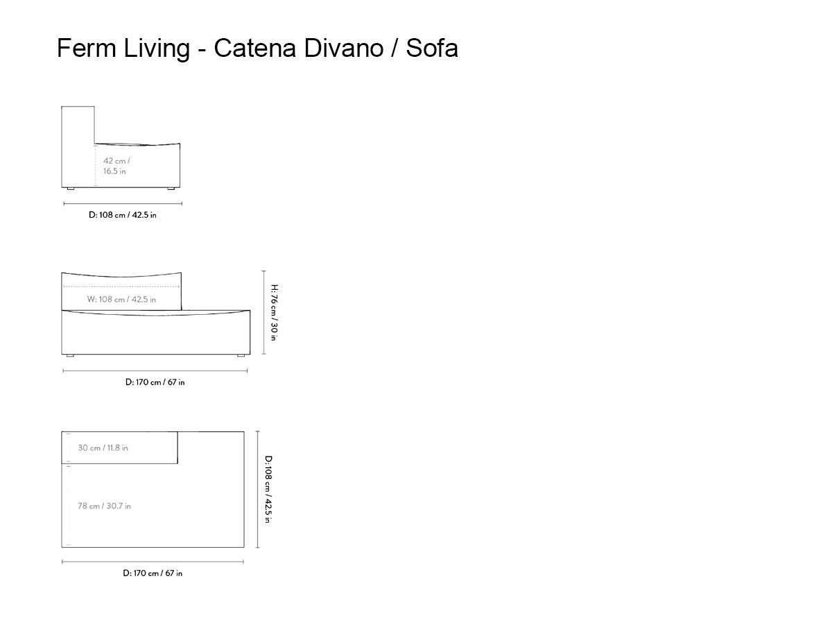 Ferm Living Catena Sofa Open End Utzon Can Lis