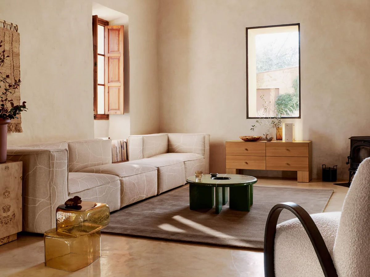 Ferm Living Catena Pouf Rectangular Utzon Can Lis