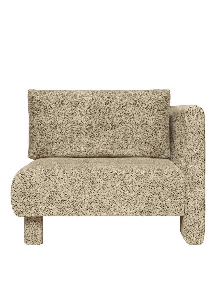 Ferm Living Dase Sofa Armerest End Module Poppy Velvet Butterblack