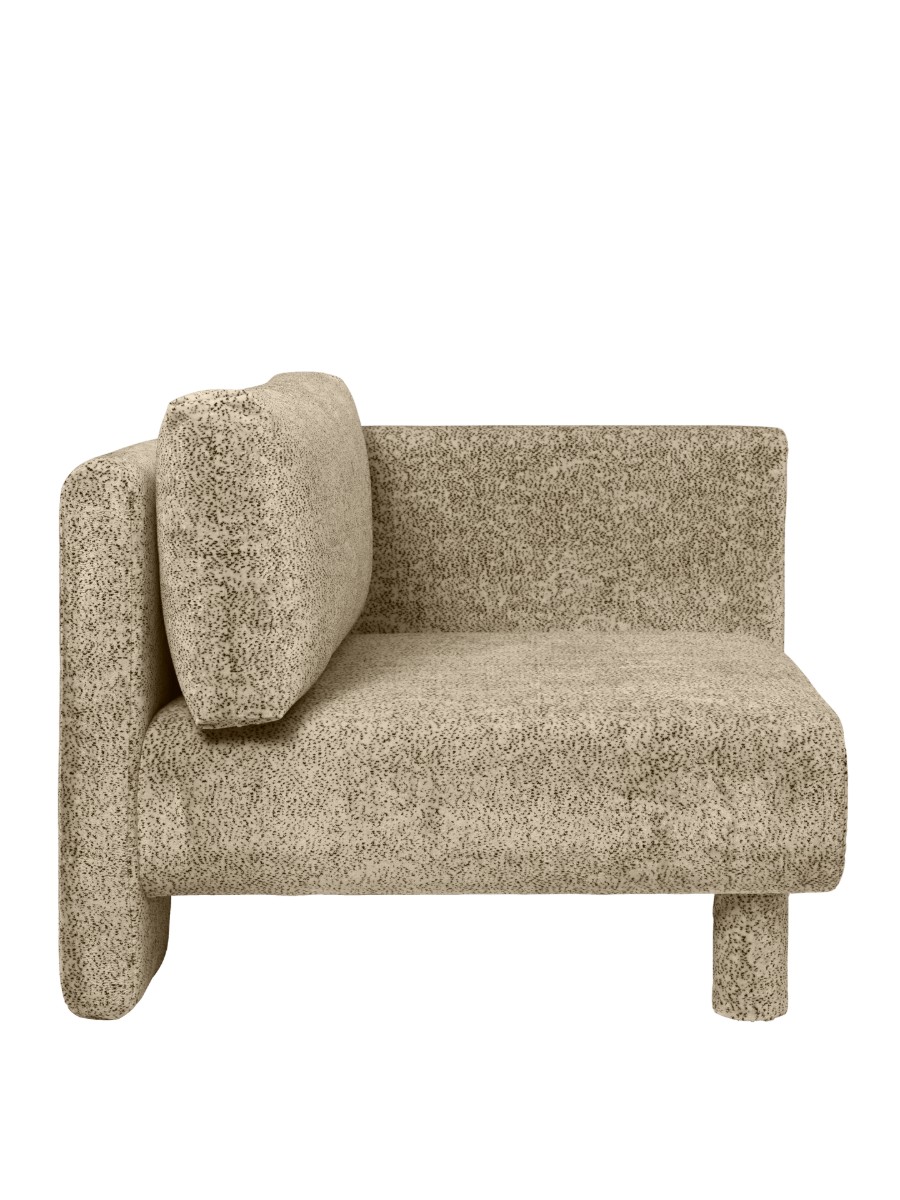 Ferm Living Dase Sofa Armerest End Module Poppy Velvet Butterblack