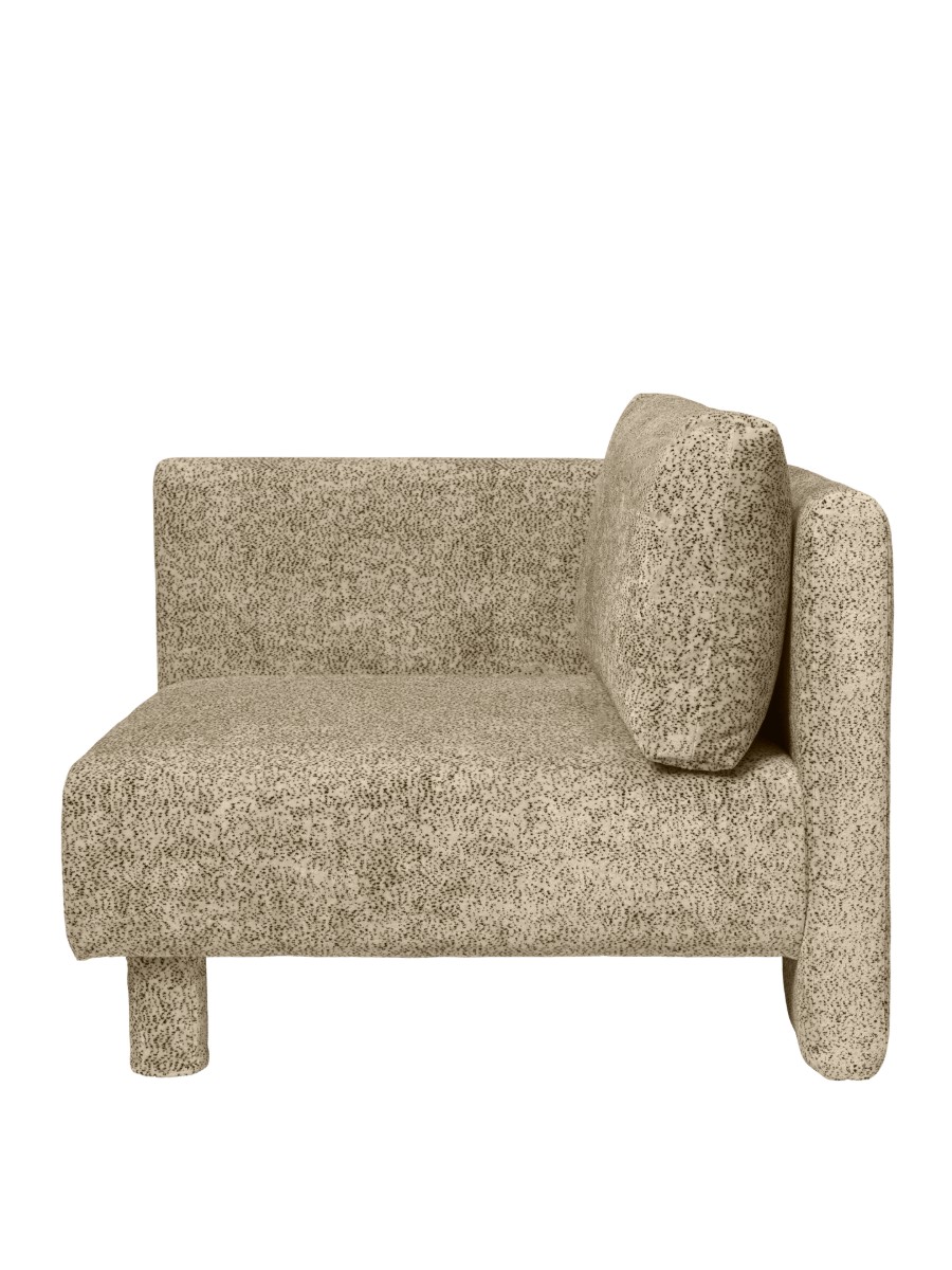 Ferm Living Dase Sofa Armerest End Module Poppy Velvet Butterblack