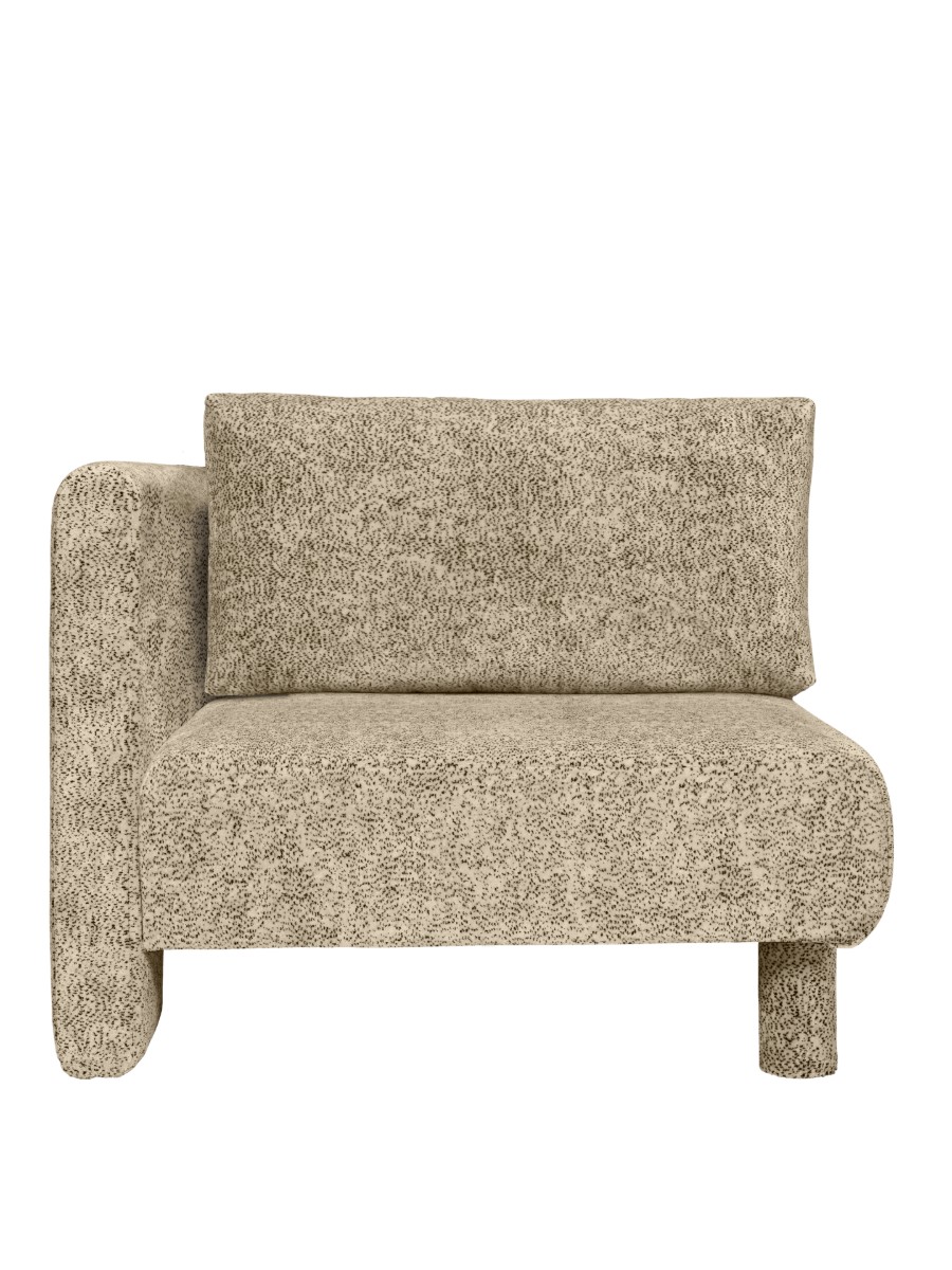 Ferm Living Dase Sofa Armerest End Module Poppy Velvet Butterblack