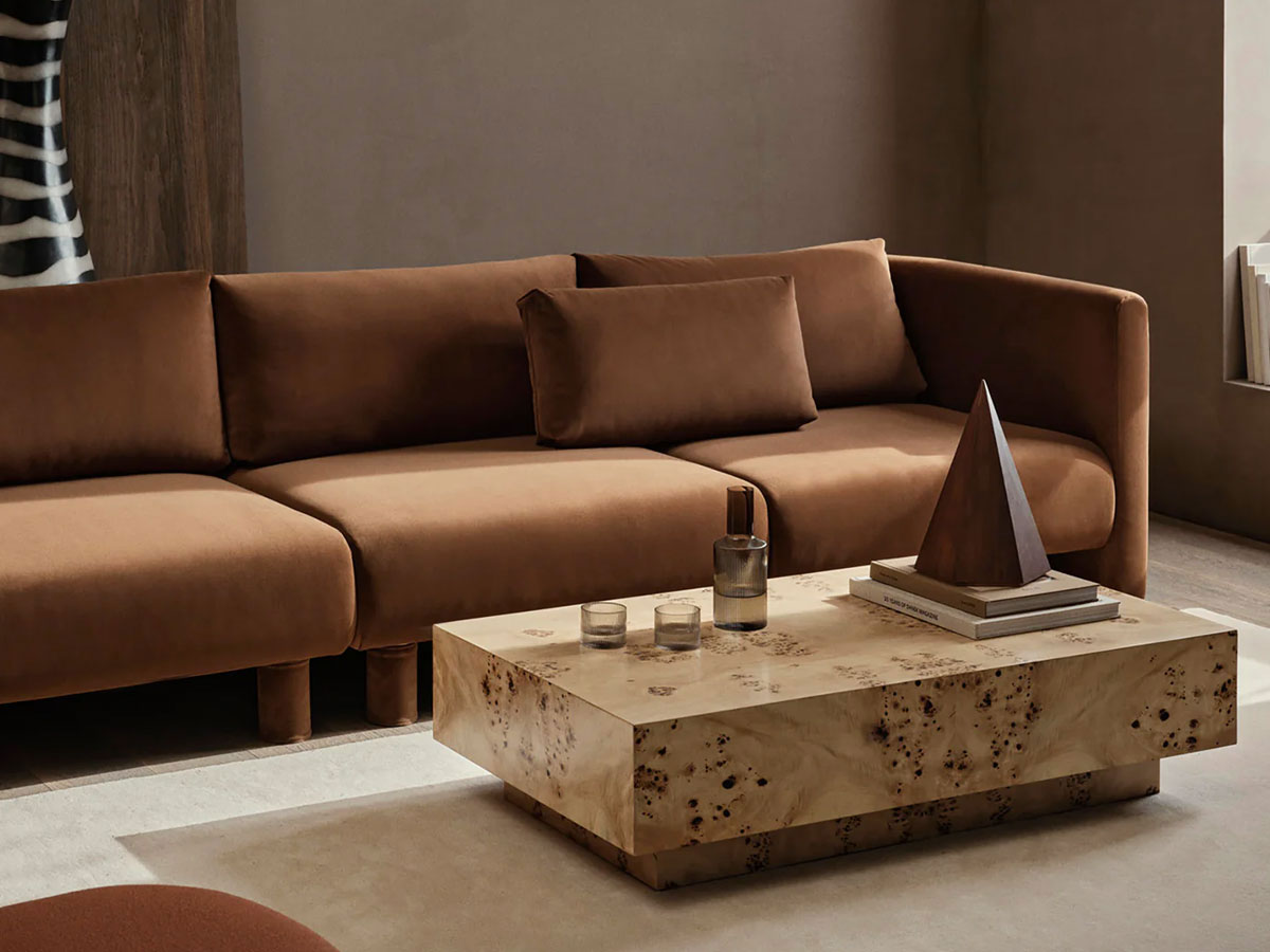 Ferm Living Dase Sofa Three Seater 36 Soft Brown 55