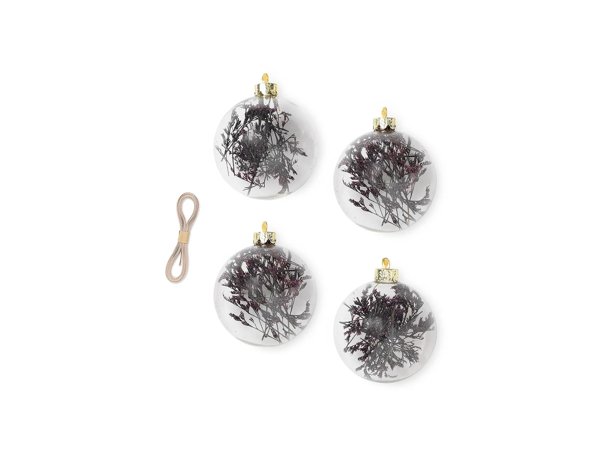 Ёлочный шар Ferm Living Flora Ornaments M, набор 4