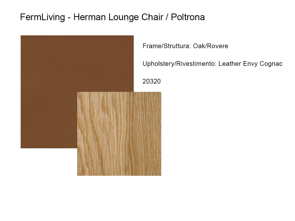 Ferm Living Herman Lounge Chair Oakcognac