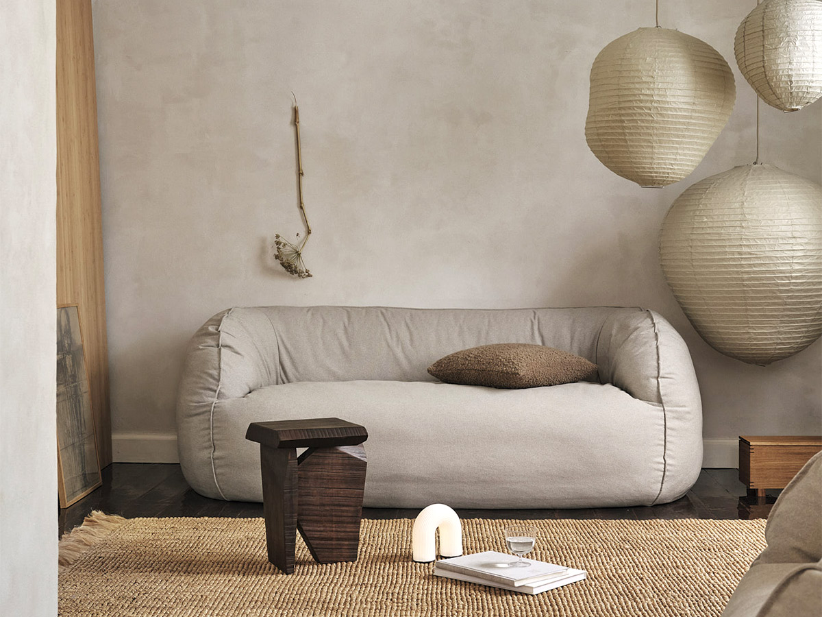 Ferm Living Nesten 2 Seater Sofa Re Cotton