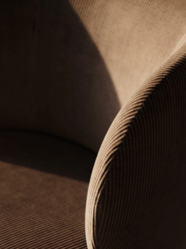 Ferm Living Rico Dining Chair With Castors Devore Velvet