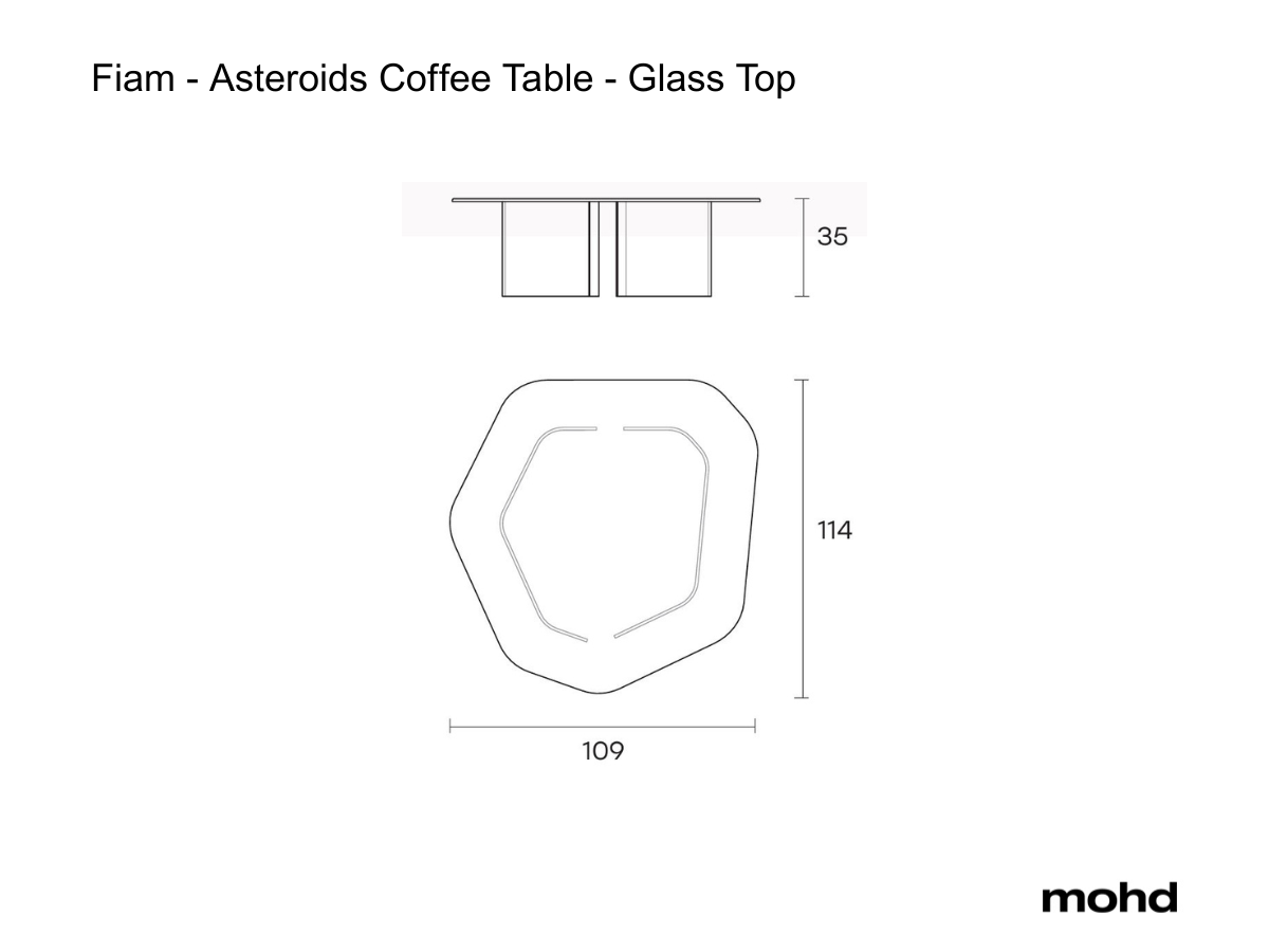 FIAM Asteroids Coffee Table Glass Top