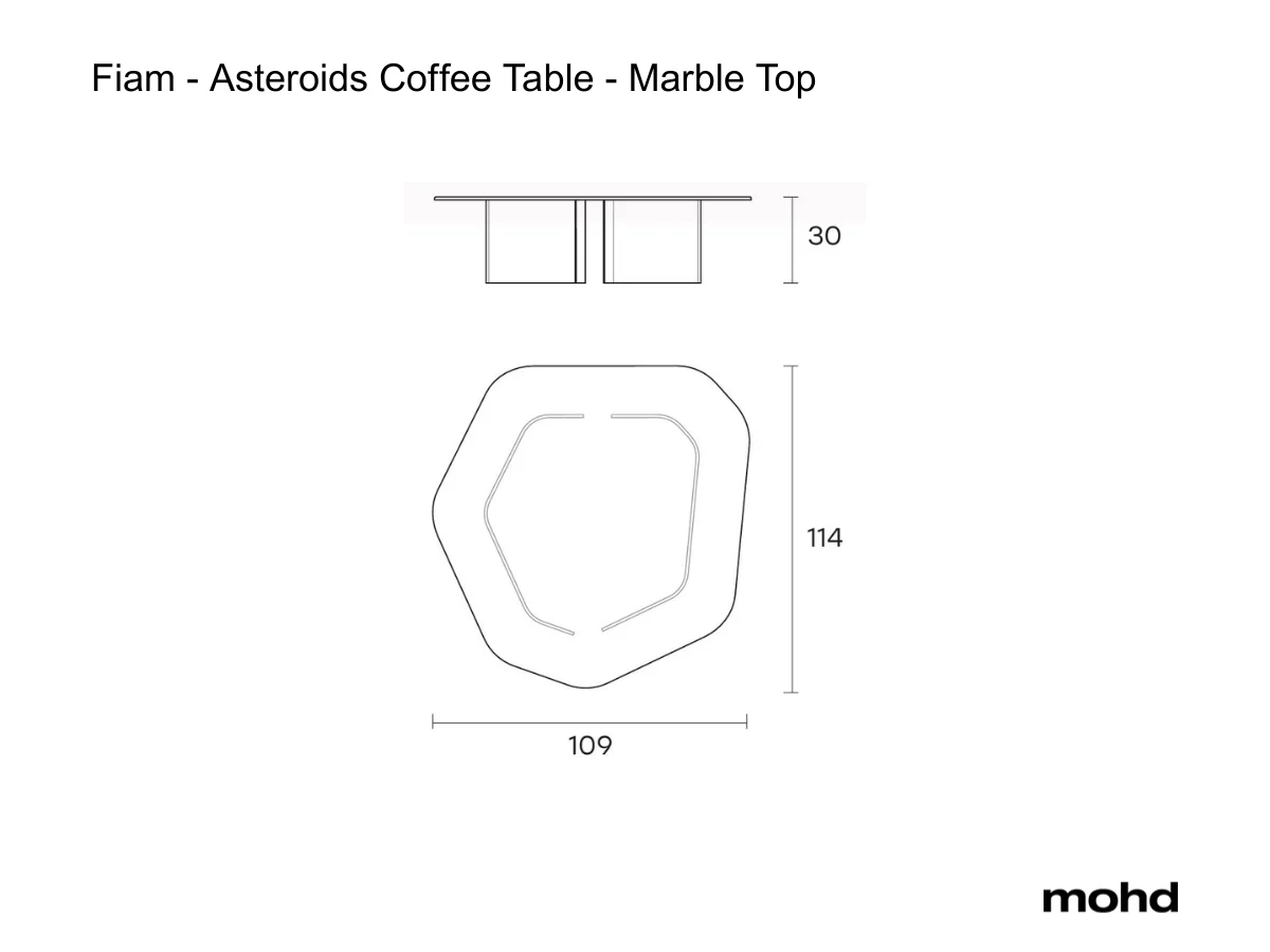 FIAM Asteroids Coffee Table Marble Top