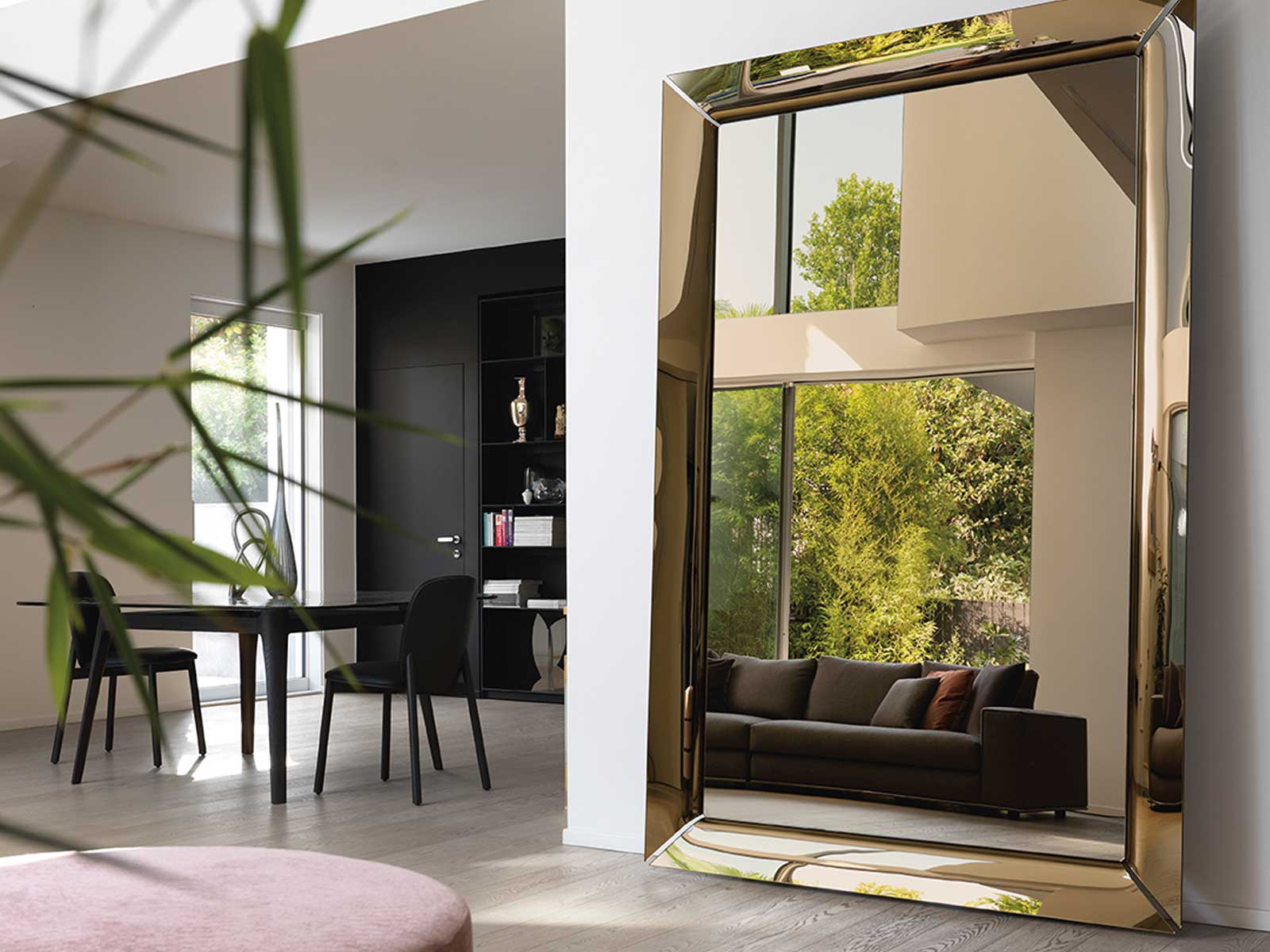 FIAM Caadre Free Standing Mirror Bronze Glass