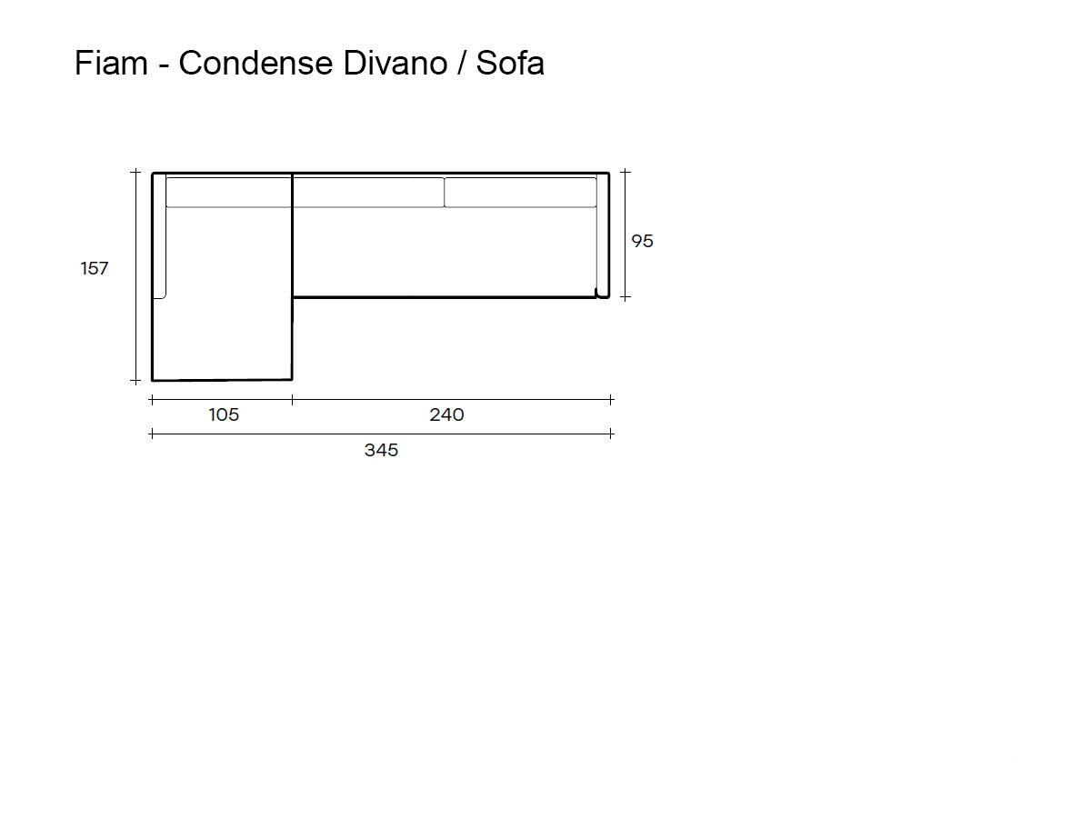 FIAM Condense Sofa With Chaise Longue