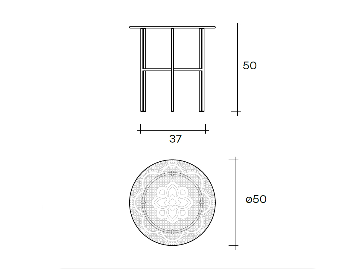 FIAM Cristaline Side Table O 50