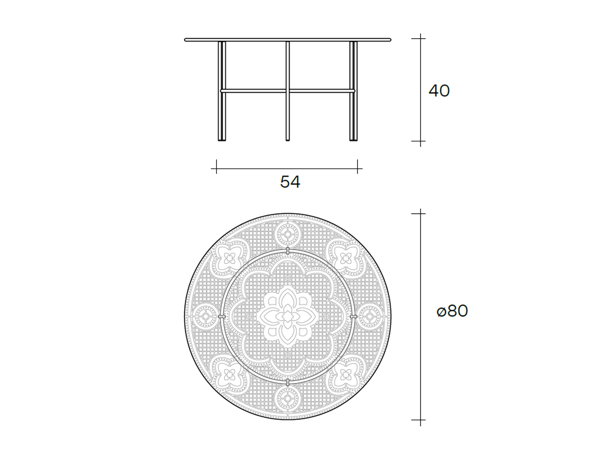 FIAM Cristaline Coffee Table O 80