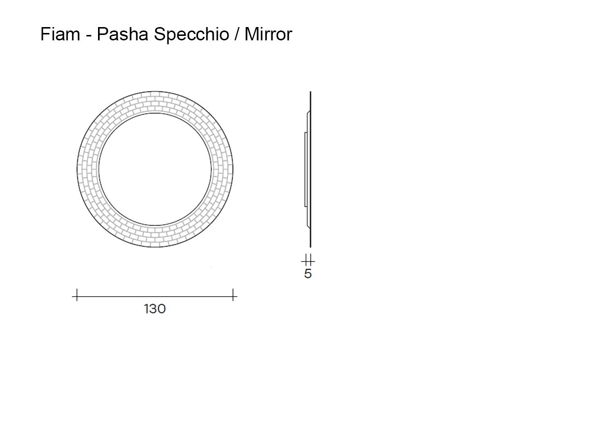 FIAM Pasha Mirror O130 Cm