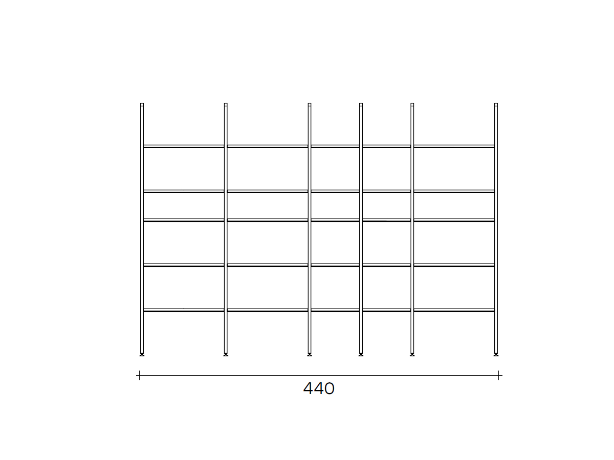 FIAM Remind Modular Bookcase Composition 6a