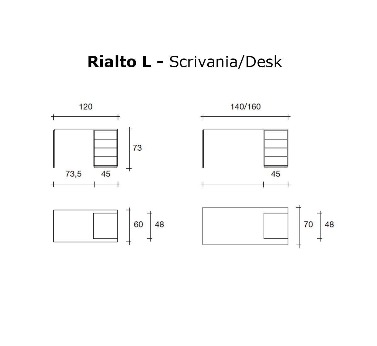 FIAM Rialto L Desk