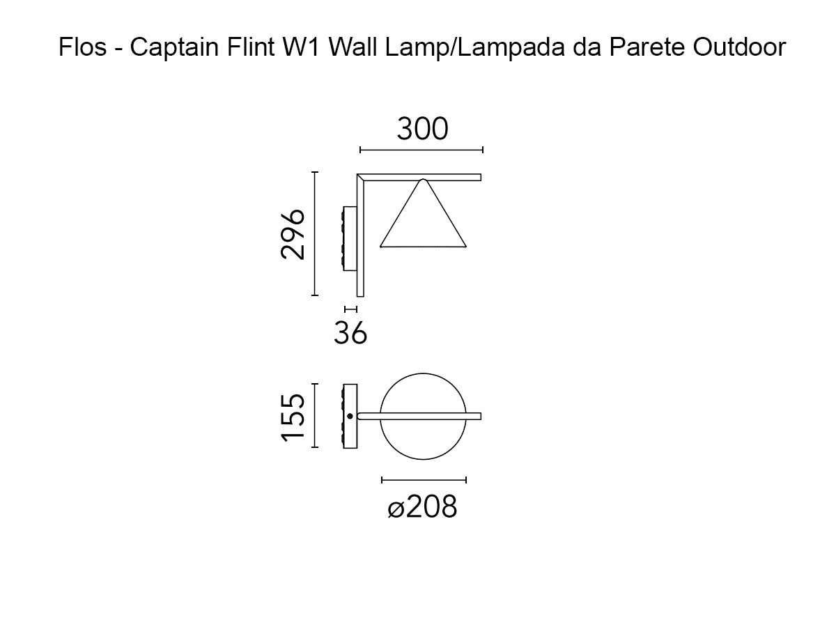 Flos Captain Flint W1 Wall Lamp