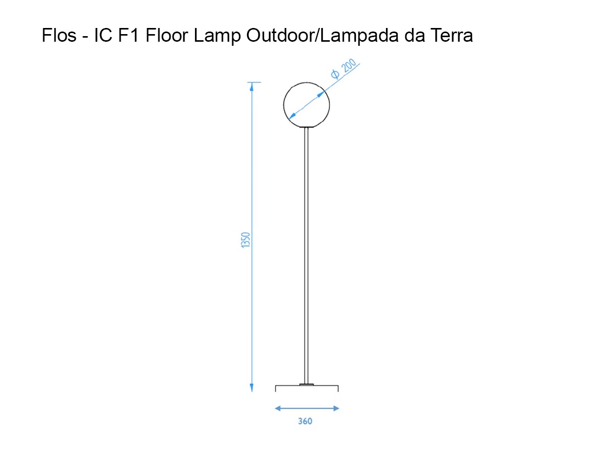 Flos Ic F1 Outdoor Floor Lamp