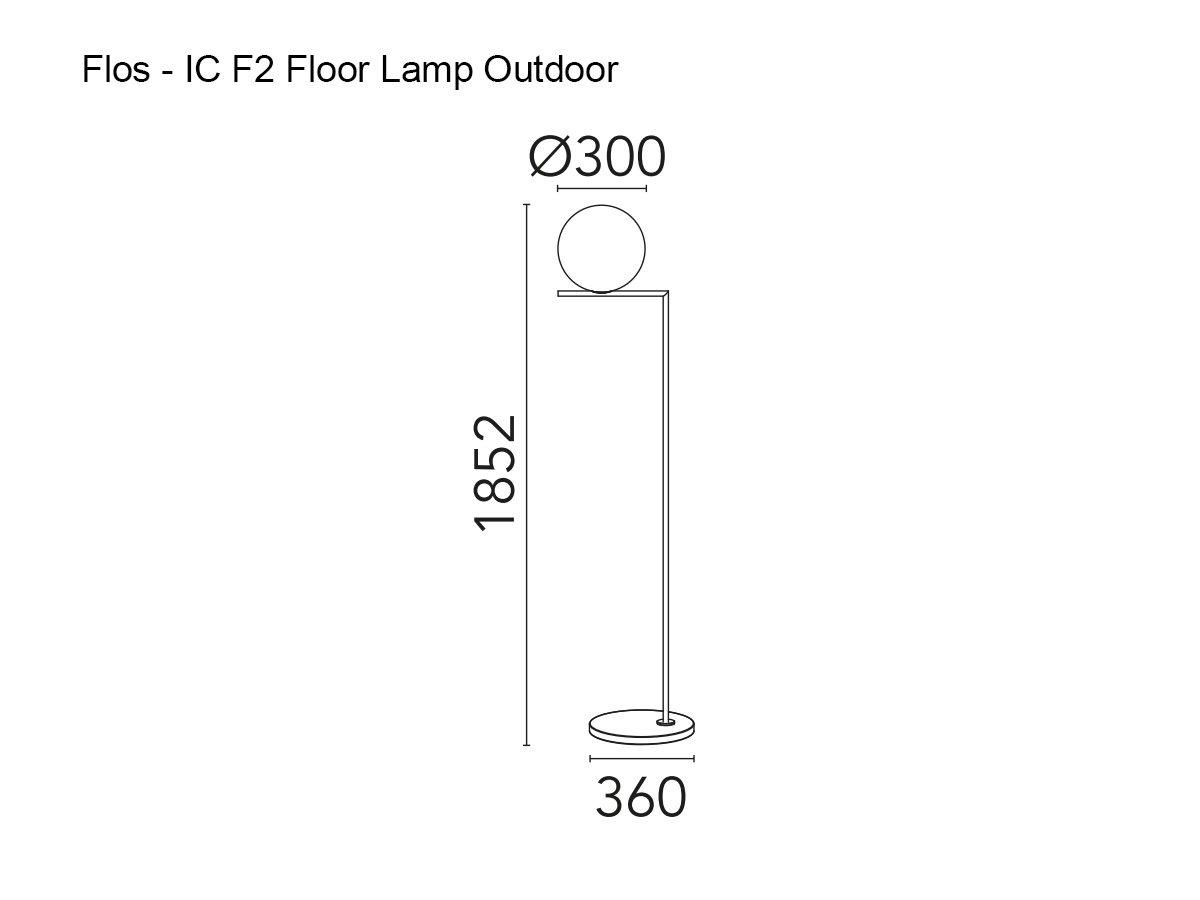 Flos Ic F2 Floor Lamp Outdoor
