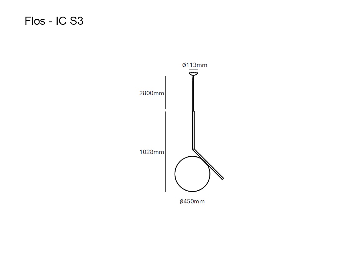 Flos Ic S3 Suspension Lamp