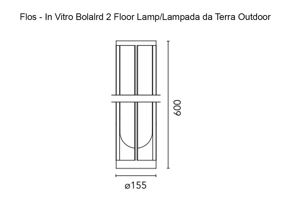 Flos In Vitro Bollard 2 Floor Lamp Outdoor